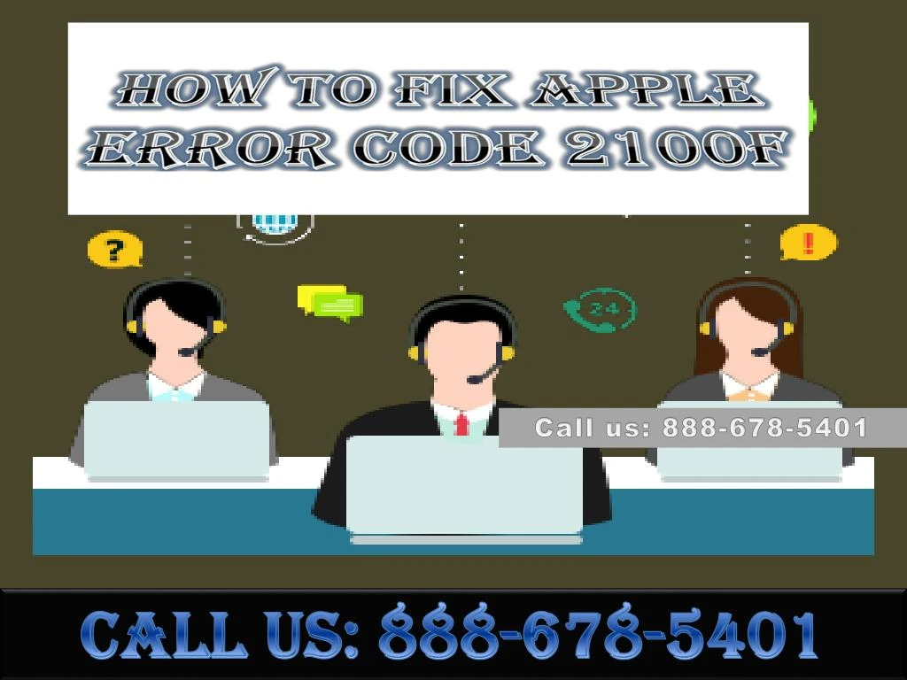 how to fix apple error code 2100f