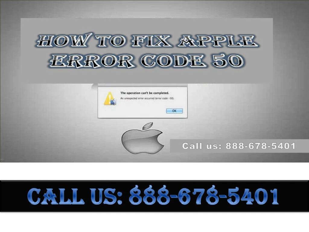 how to fix apple error code 50