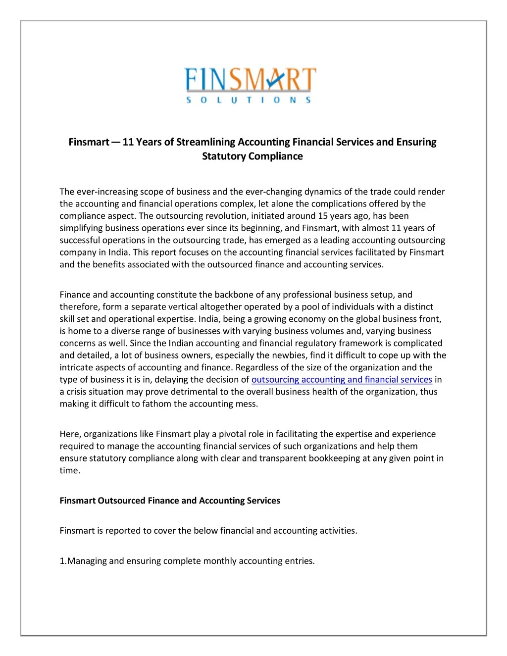 finsmart 11 years of streamlining accounting