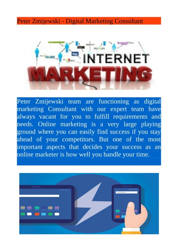 Peter Zmijewski - Digital Marketing Consultant