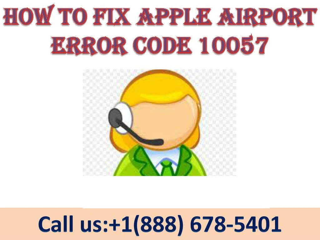 how to fix apple airport error code 10057