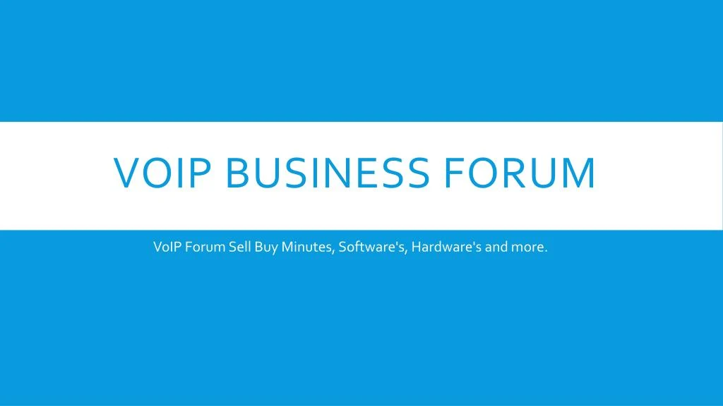 voip business forum