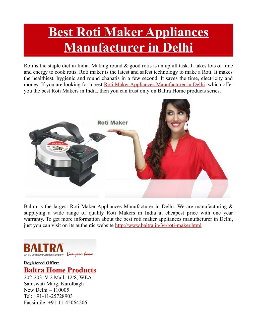 best roti maker appliances manufacturer in delhi