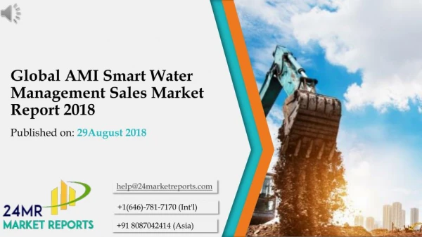 Global AMI Smart Water Management Sales Market Report 2018