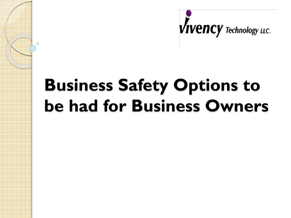 business safety options to be had for business owners