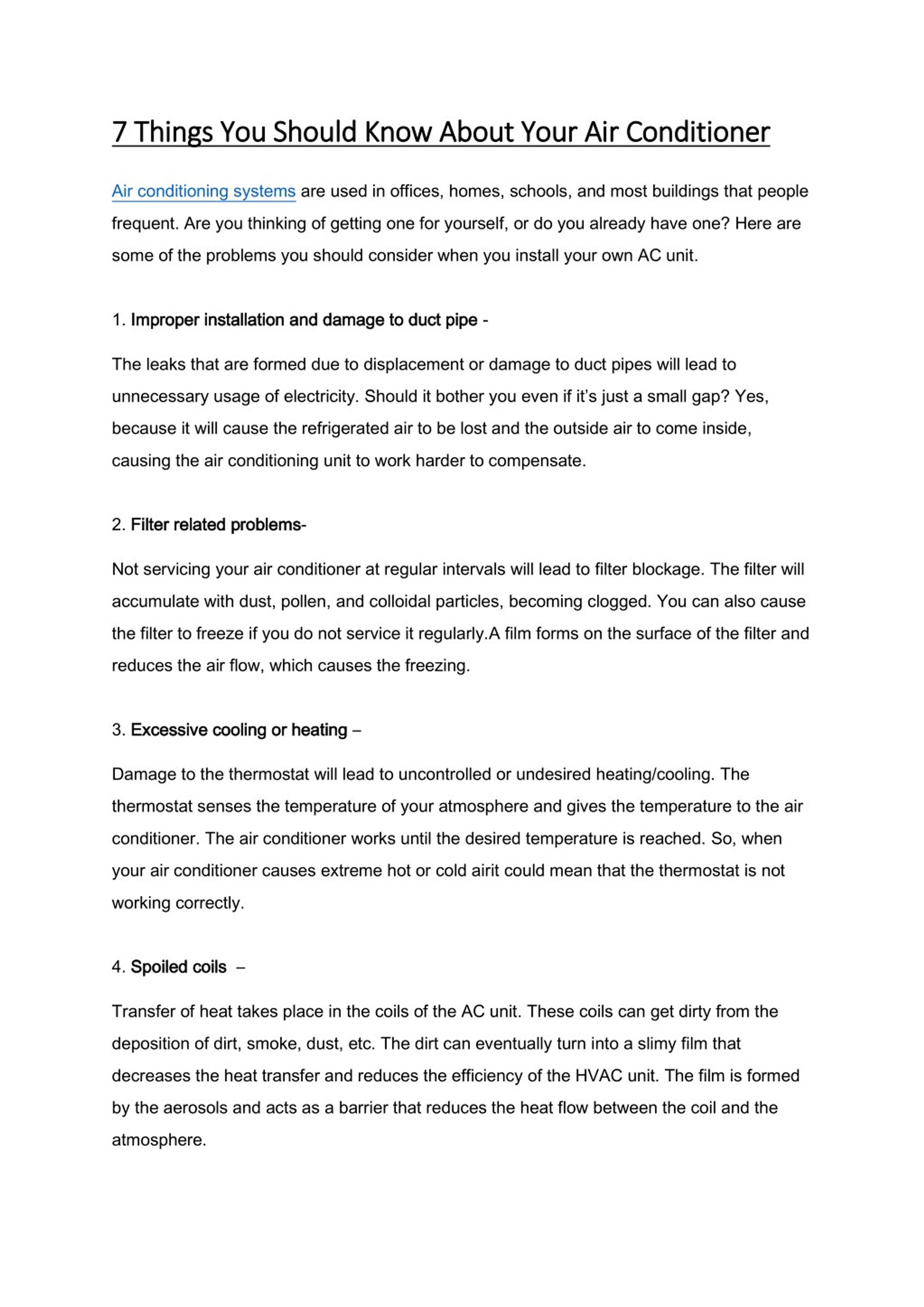 PPT - Important Things You Should Know About Your Air Conditioner ...