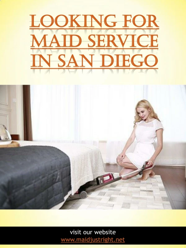 Looking For Maid Service In San Diego