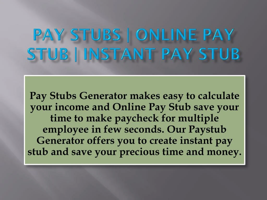pay stubs online pay stub instant pay stub