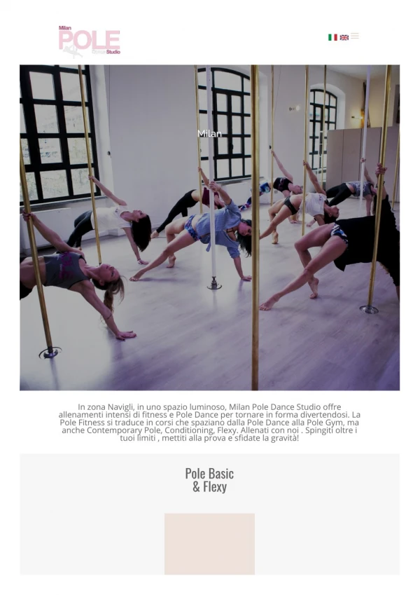 Pole dance studio in Milan