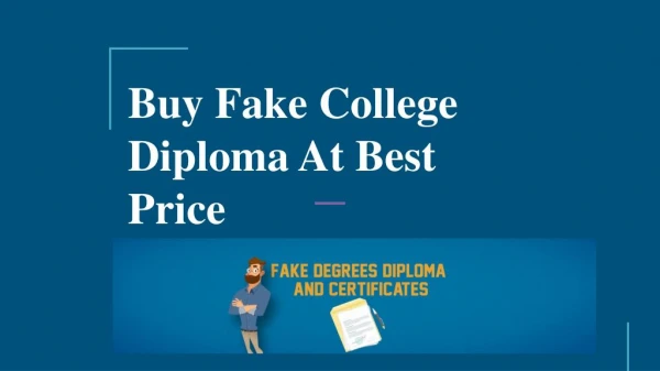 Buy Fake College Diploma At Best Price