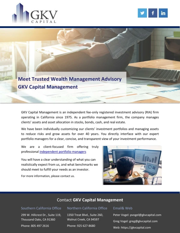 Meet Trusted Wealth Management Advisory GKV Capital Management