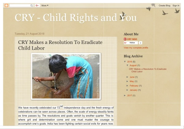 CRY Makes a Resolution To Eradicate Child Labor