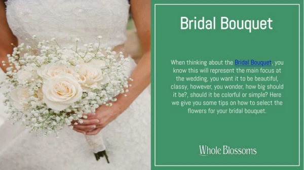 Where to Buy Gorgeous Bridal Bouquets Online at the Wholesale Prices