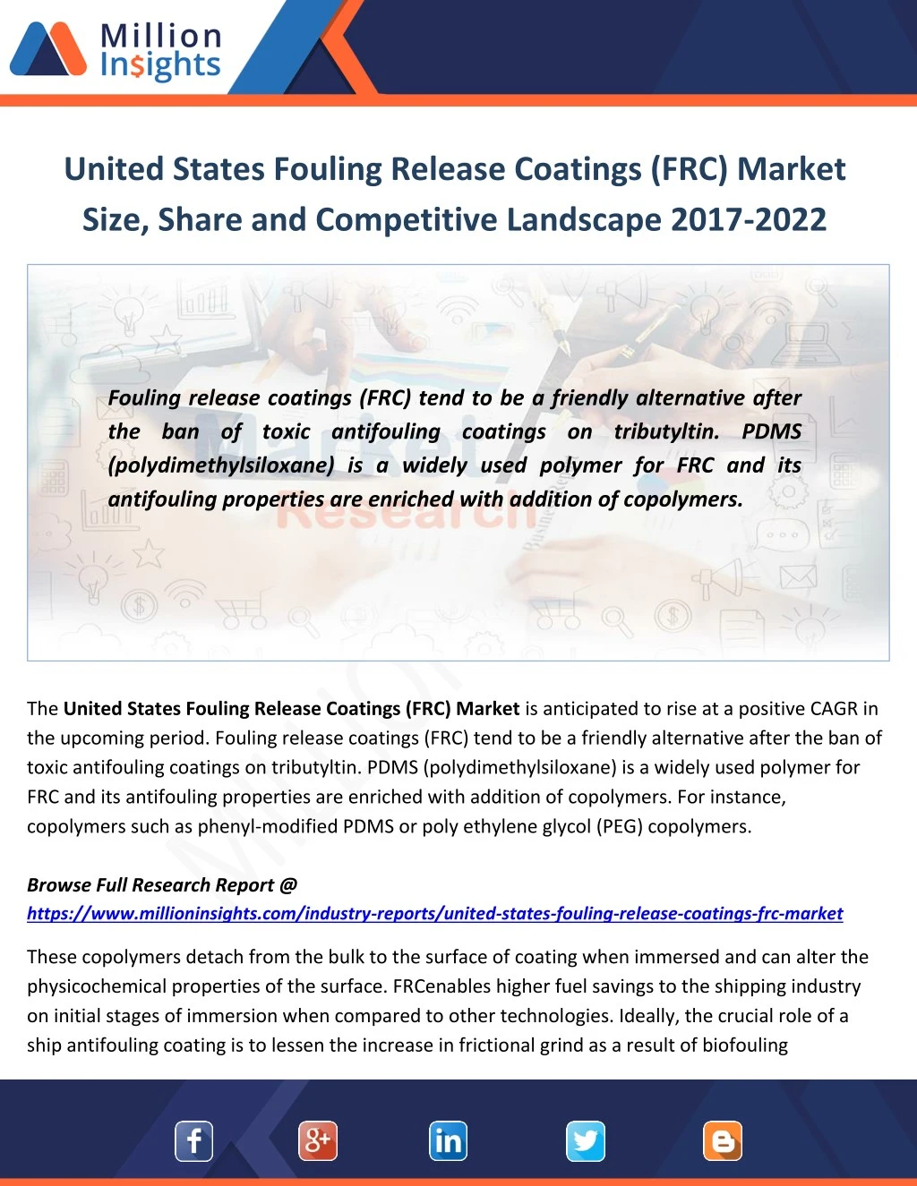 united states fouling release coatings frc market