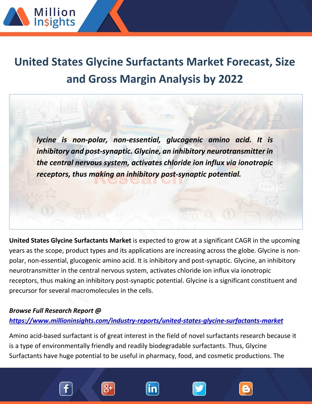 united states glycine surfactants market forecast