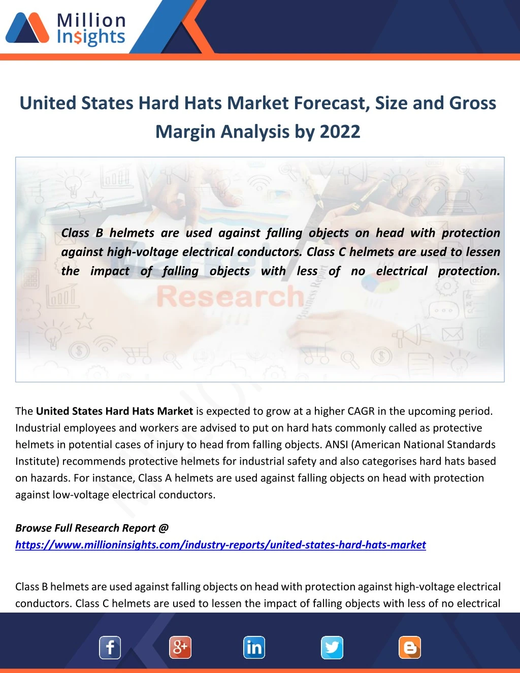 united states hard hats market forecast size