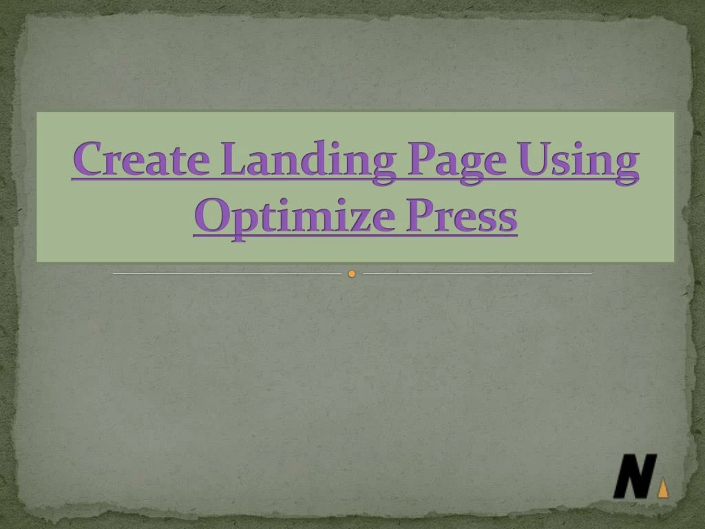 create landing page using optimize press
