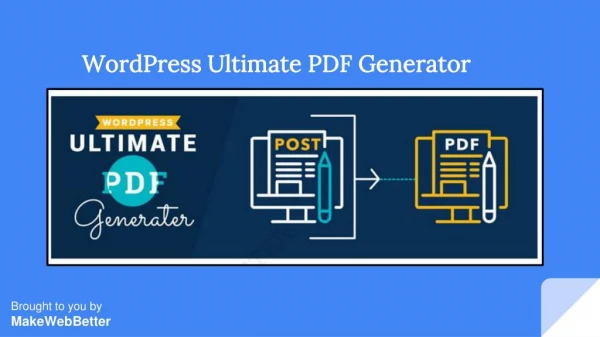 WordPress PDF Generator | PPT