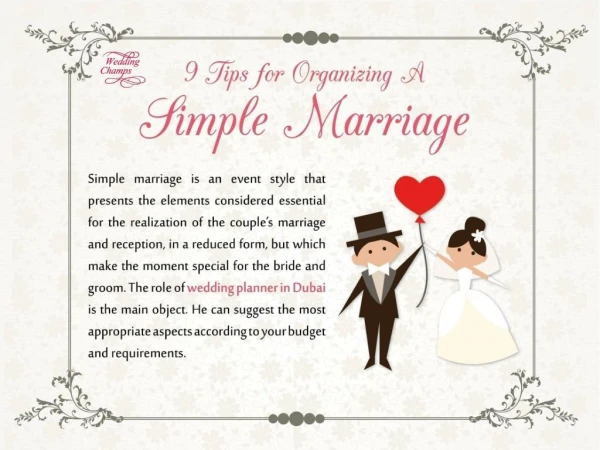 9 Tips For Arranging Simple Marriage