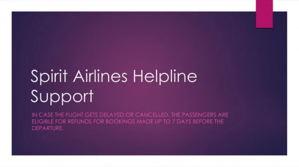 Spirit airlines helpline support
