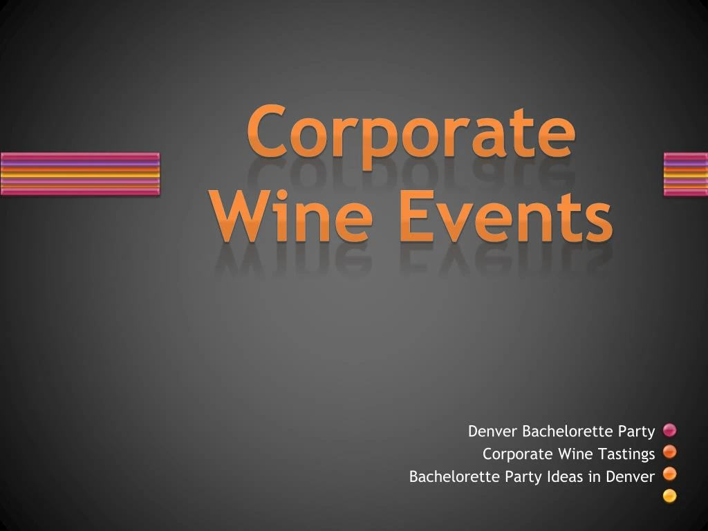 corporate wine events