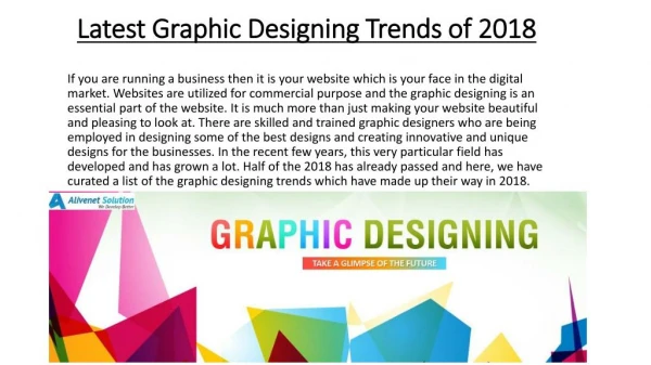 Latest Graphic Designing Trends of 2018