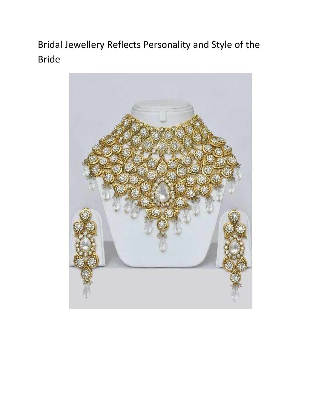 bridal jewellery reflects personality and style