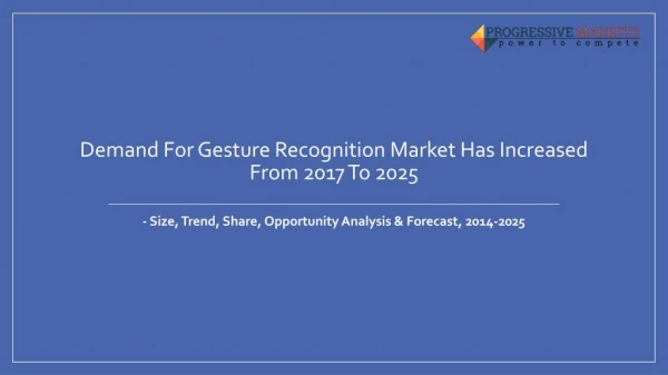 Gesture Recognition Market