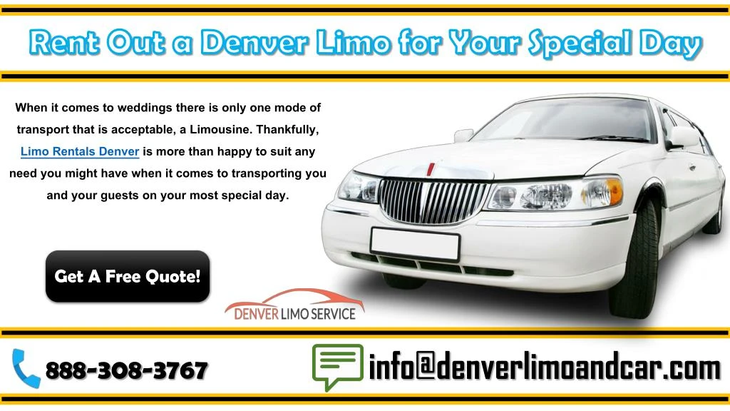 rent out a denver limo for your special day