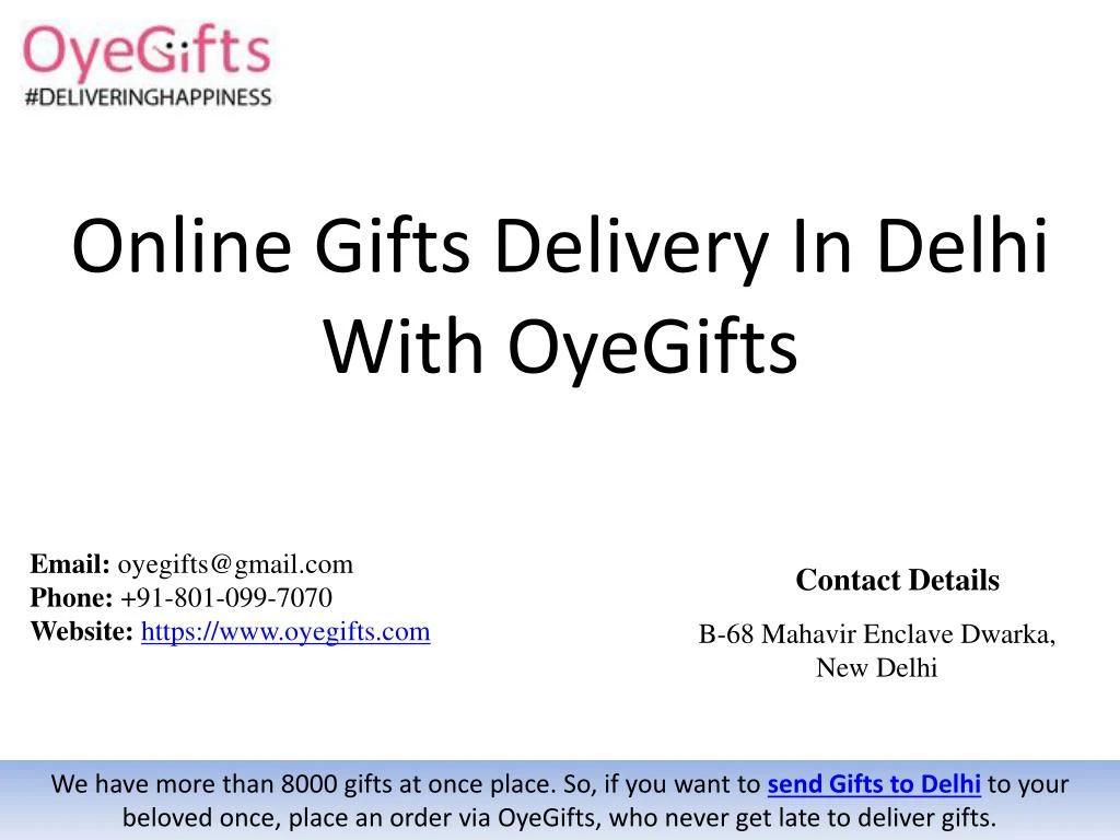 online gifts delivery in delhi with oyegifts