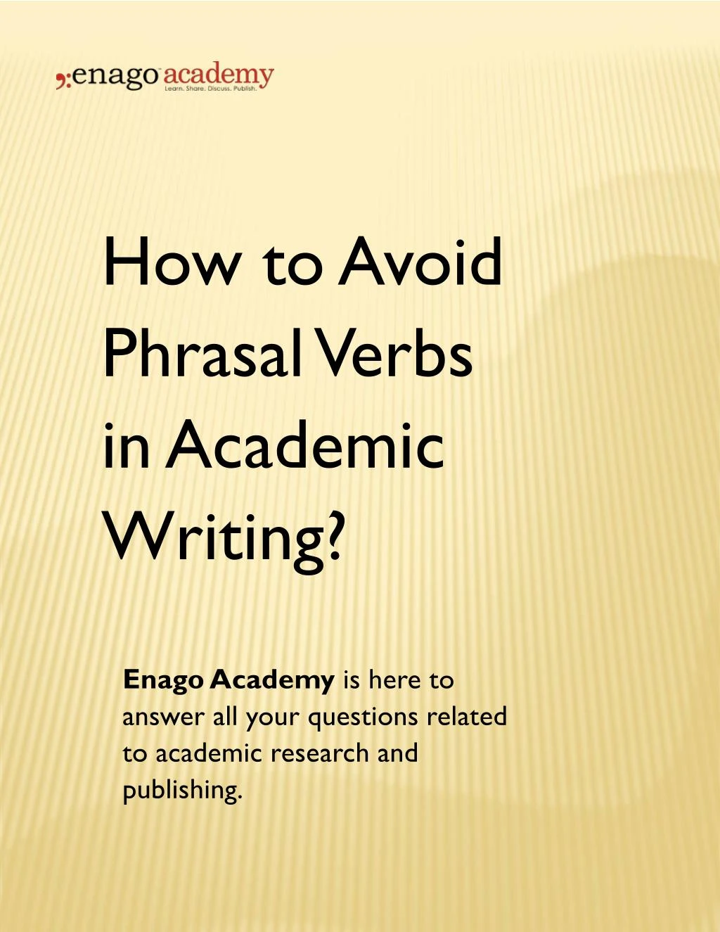 how to avoid phrasal verbs in academic writing