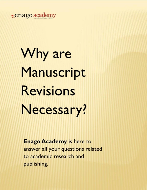 Why are Manuscript Revisions Necessary_ - Enago Academy