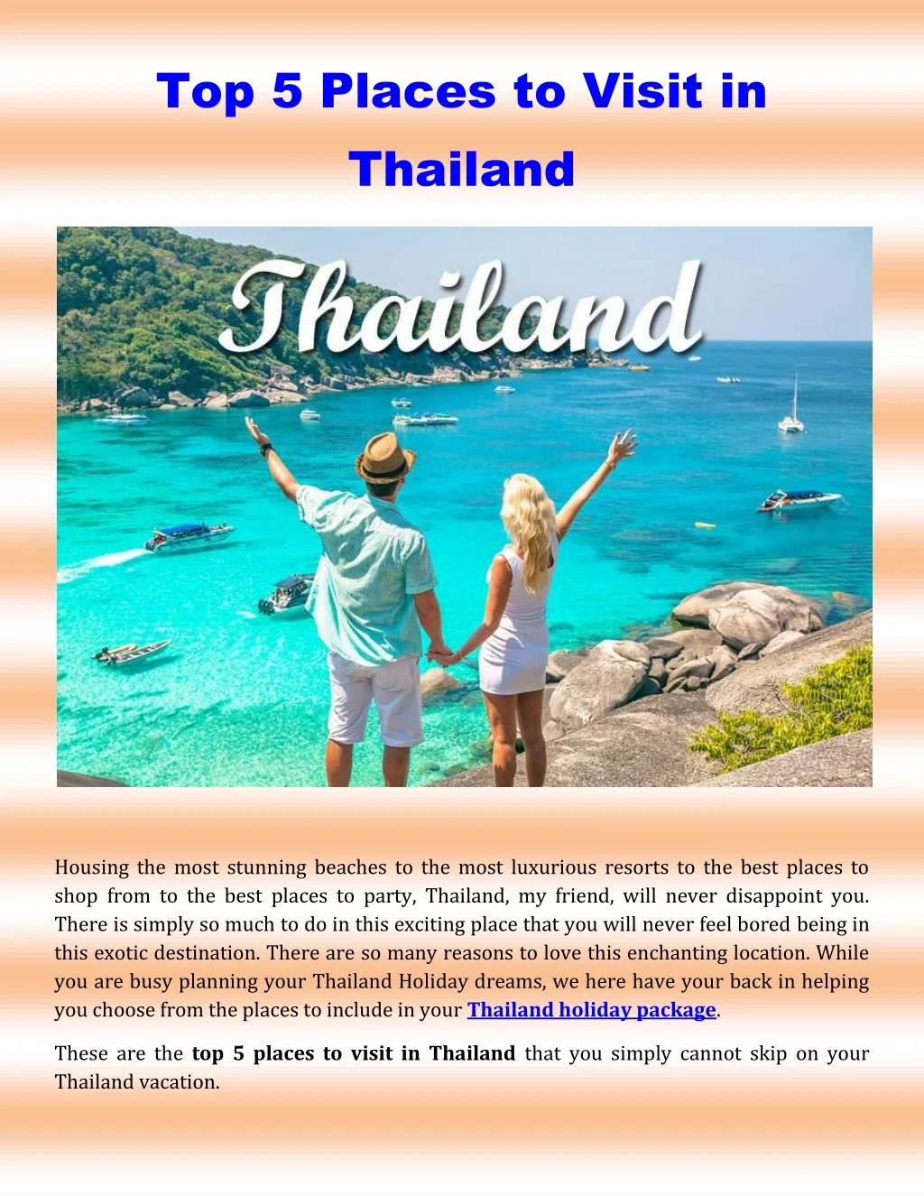 top 5 places to visit in thailand