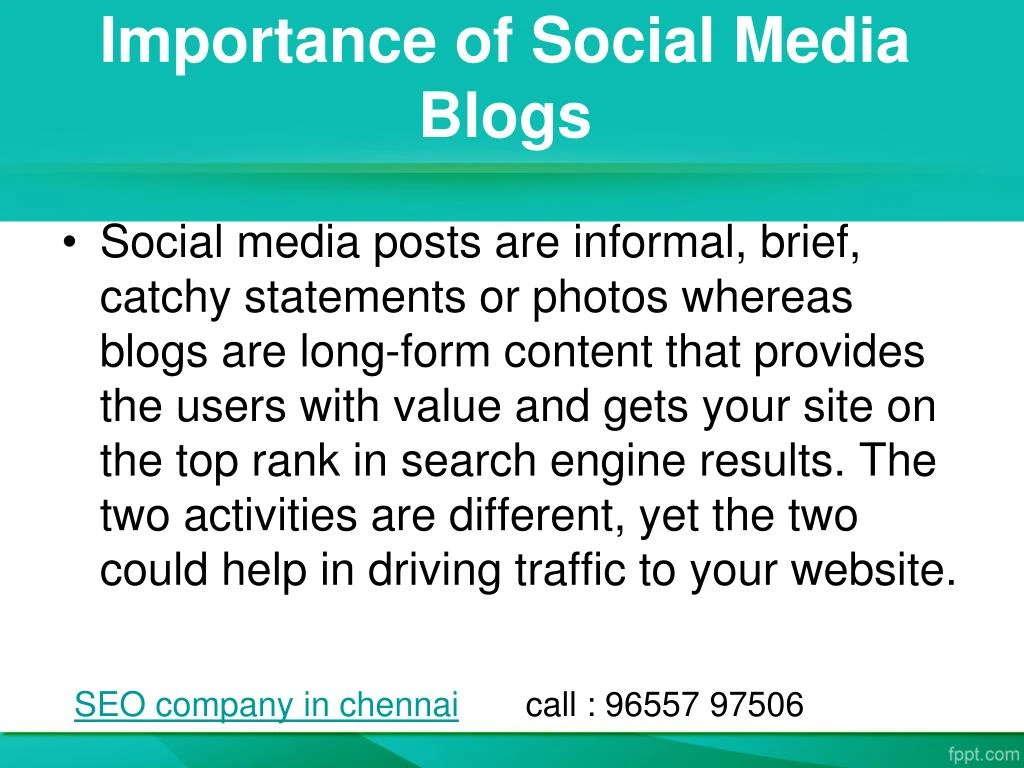 importance of social media blogs