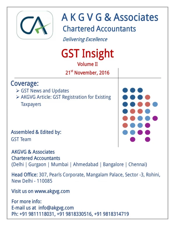 GST Consultants and Online GST Registration in India