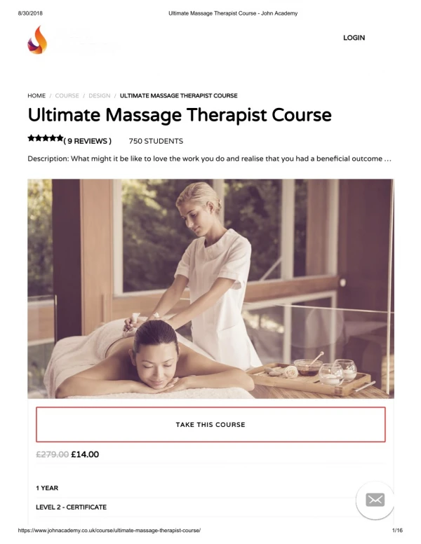 Ultimate Massage Therapist Course - John Academy