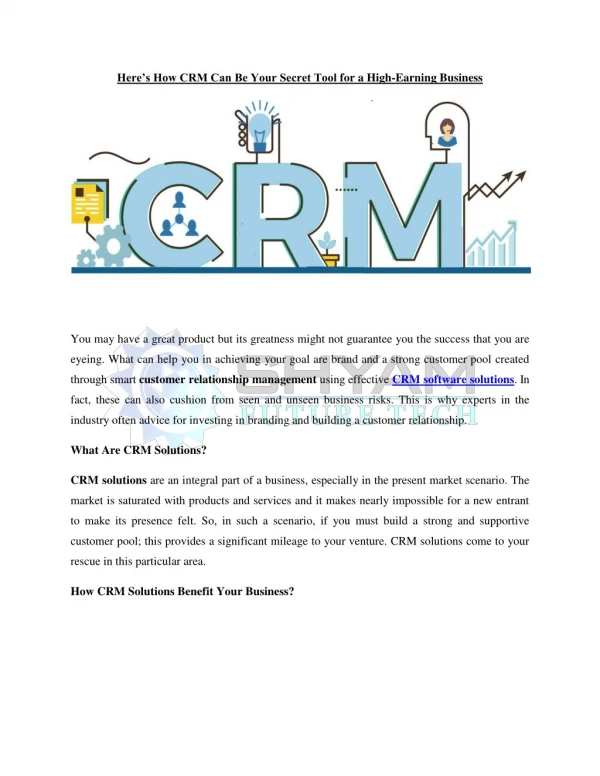 Here’s How CRM Can Be Your Secret Tool For A High-Earning Business