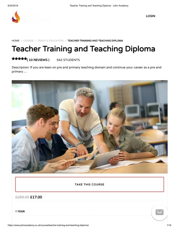 Teacher Training and Teaching Diploma - John Academy