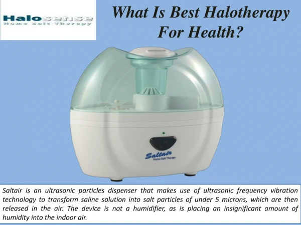 What Is Best Halotherapy For Health?