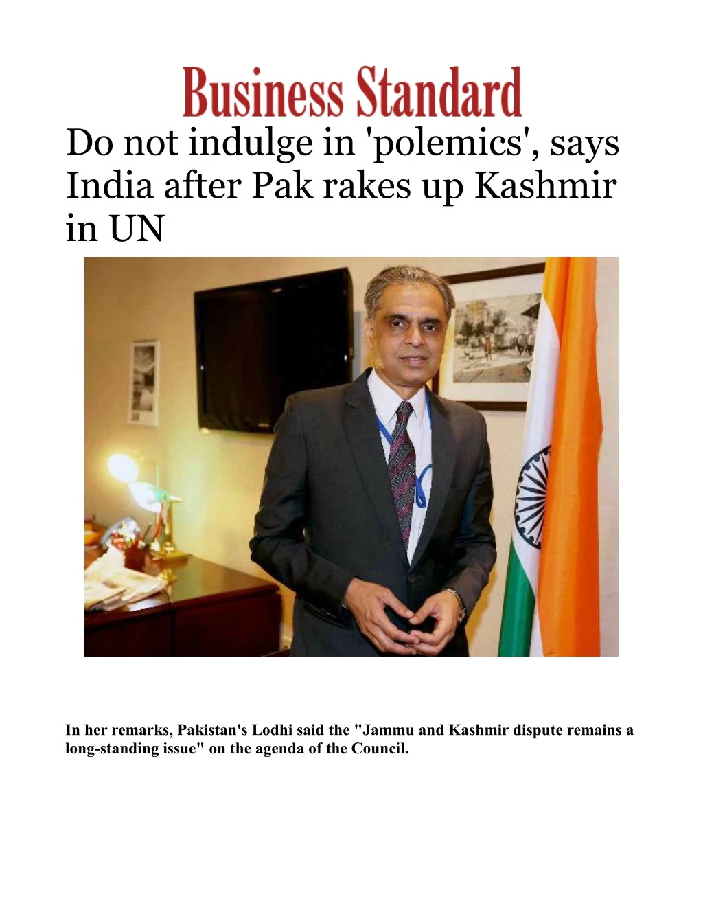 do not indulge in polemics says india after