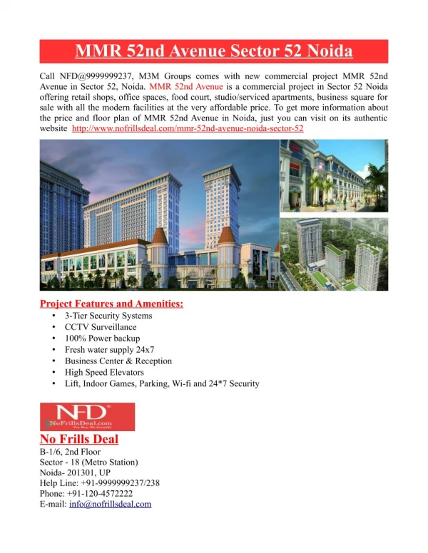 mmr 52nd avenue sector 52 noida