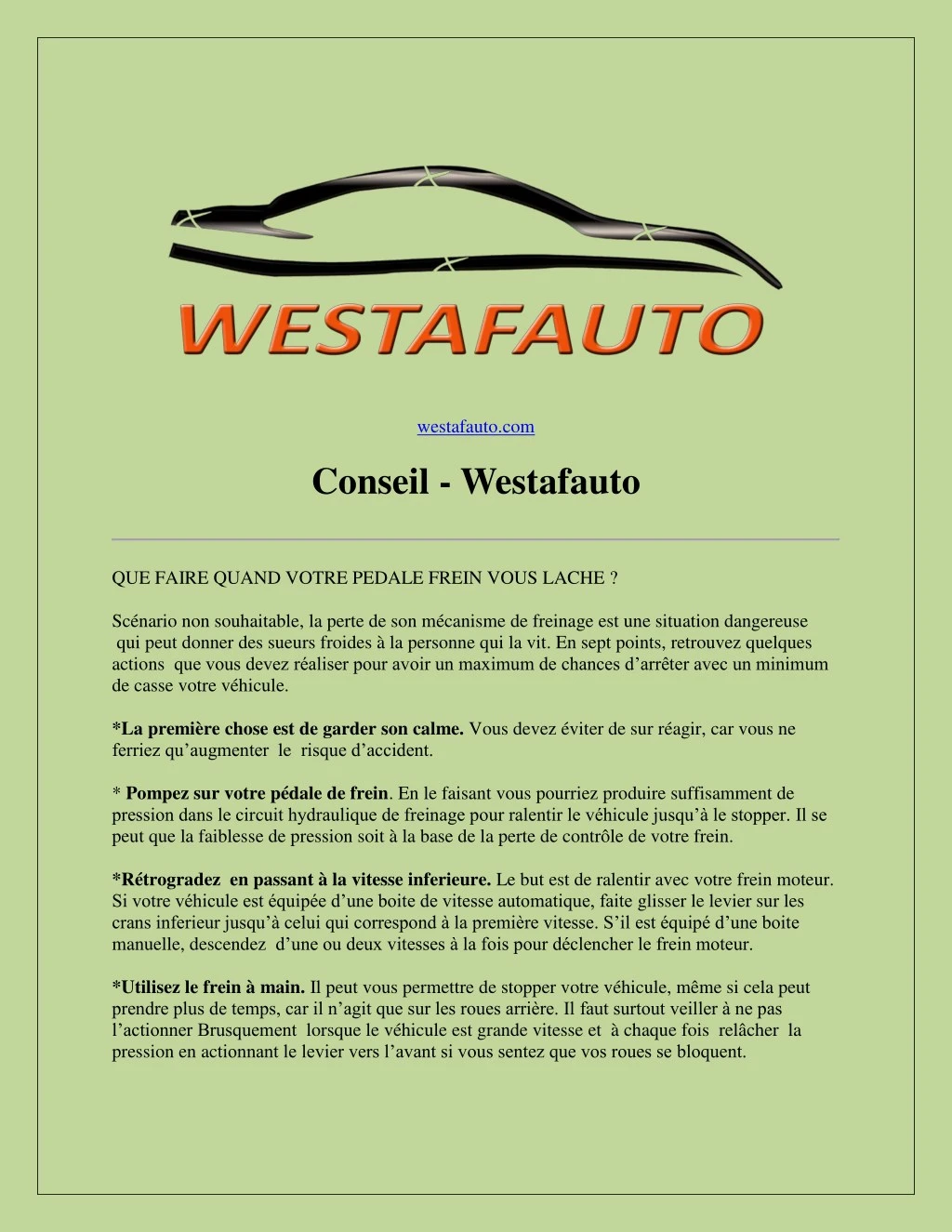 westafauto com