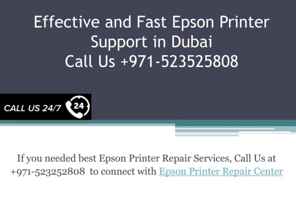 Effective and Fast Epson Printer Support in Dubai
