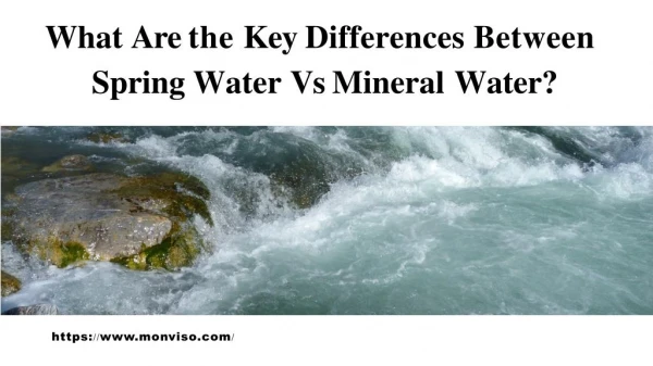 What Are the Key Differences Between Spring Water Vs Mineral Water?