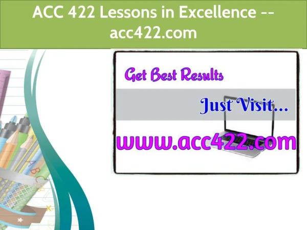 ACC 422 Lessons in Excellence / acc422.com