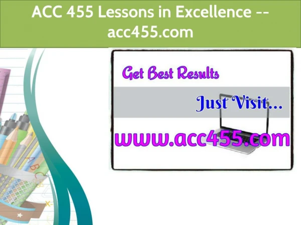 ACC 455 Lessons in Excellence / acc455.com