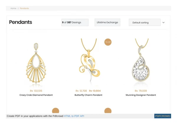 Pendants Online India - 70 Pendants Online Starting at Rs 6991 piece