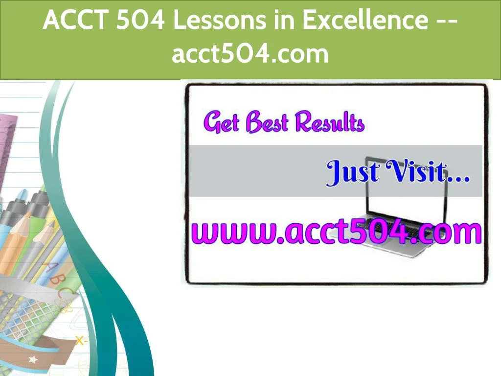 acct 504 lessons in excellence acct504 com