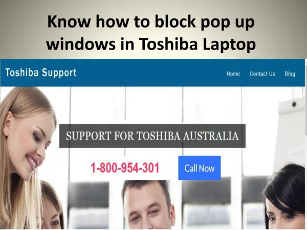 Know how to block pop up windows in Toshiba Laptop