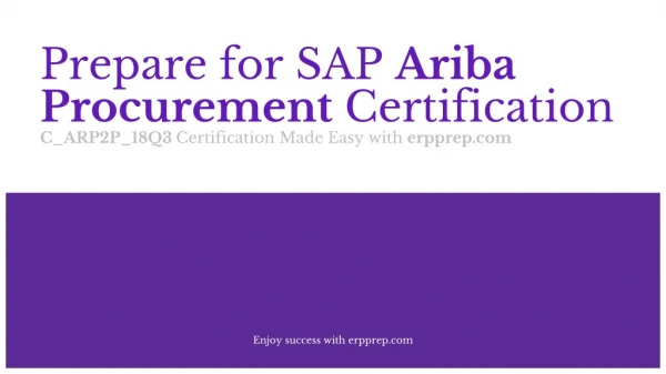 How to Prepare for SAP Ariba Procurement Certification?
